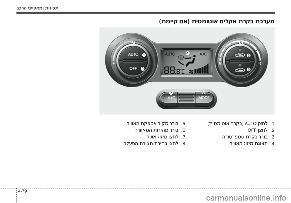 Hyundai Accent 2016 הוראות תפעול לנהג בכרה ינייפאמו תונוכת
4-79
)תמייק םא( תיטמוטוא םילקא תרקב תכרעמ
ריוואה תקפסא רוקמ ררוב5
.
ררוואמה תוריהמ ררוב 6
.
Hyundai Accent 2016 הוראות תפעול לנהג בכרה ינייפאמו תונוכת
4-79
)תמייק םא( תיטמוטוא םילקא תרקב תכרעמ
ריוואה תקפסא רוקמ ררוב5
.
ררוואמה תוריהמ ררוב 6
.
