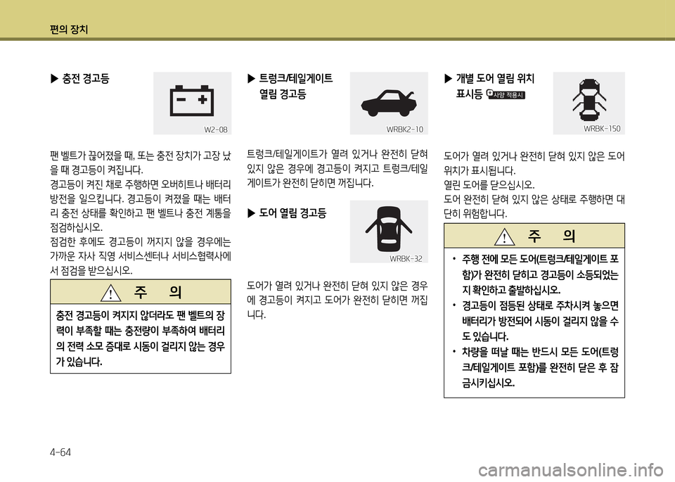 Hyundai Accent 2013  엑센트 RB - 사용 설명서 (in Korean) 편의 장치 4-작4
 
▶ ?@렁크 /테일게이?@  
열&D  E고등  
?@$