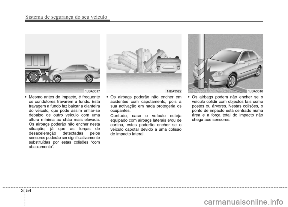 Hyundai Accent 2012 Manual do proprietário (in Portuguese) Sistema de segurança do seu veículo
54
3
Mesmo antes do impacto, é frequente
os condutores travarem a fundo. Esta
travagem a fundo faz baixar a dianteira
do veículo, que pode assim enfiar-se
deb Hyundai Accent 2012 Manual do proprietário (in Portuguese) Sistema de segurança do seu veículo
54
3
Mesmo antes do impacto, é frequente
os condutores travarem a fundo. Esta
travagem a fundo faz baixar a dianteira
do veículo, que pode assim enfiar-se
deb
