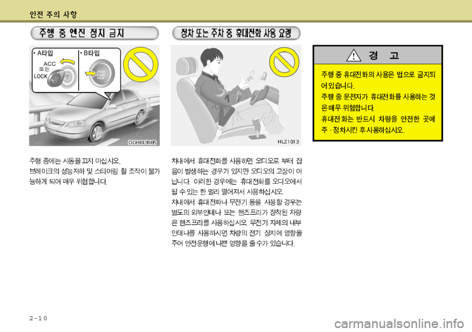 Hyundai Accent 2011.5 엑센트 RB - 사용 설명서 (in Korean) 2-1 0 Hyundai Accent 2011.5 엑센트 RB - 사용 설명서 (in Korean) 2-1 0