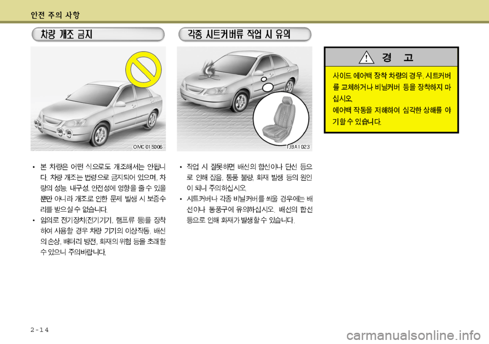 Hyundai Accent 2011.5 엑센트 RB - 사용 설명서 (in Korean) 2-1 4 Hyundai Accent 2011.5 엑센트 RB - 사용 설명서 (in Korean) 2-1 4