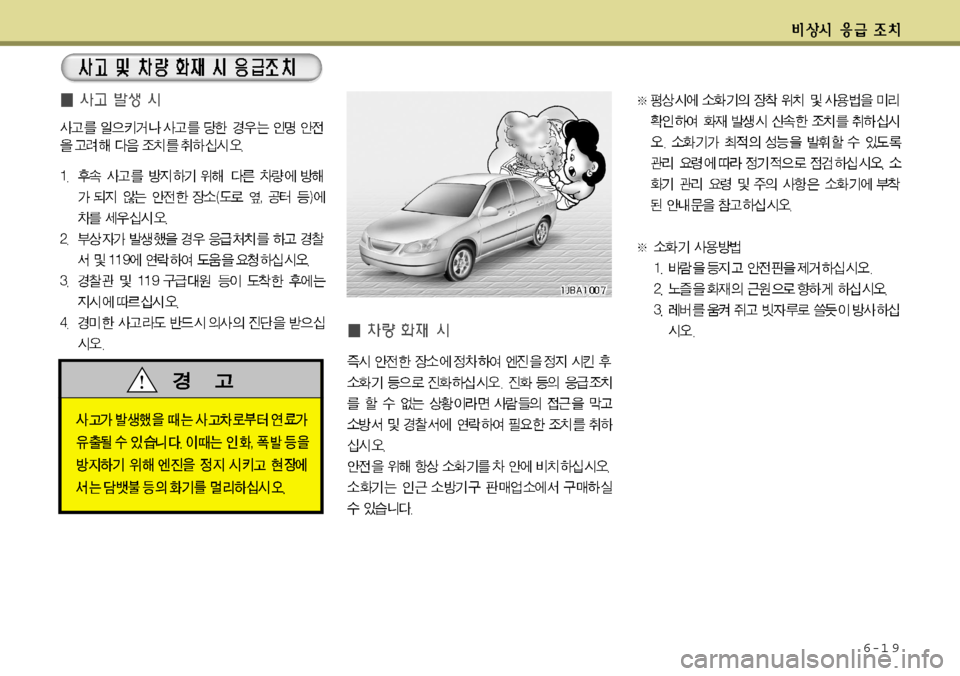 Hyundai Accent 2011.5 엑센트 RB - 사용 설명서 (in Korean) 6-1 9 Hyundai Accent 2011.5 엑센트 RB - 사용 설명서 (in Korean) 6-1 9