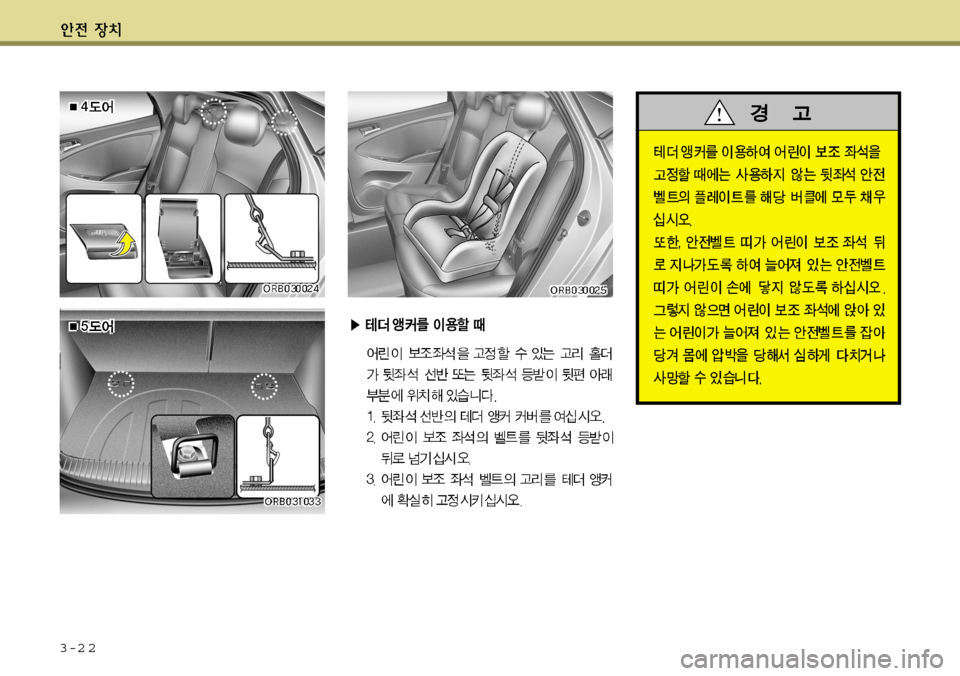 Hyundai Accent 2011.5 엑센트 RB - 사용 설명서 (in Korean) 3-2 2 Hyundai Accent 2011.5 엑센트 RB - 사용 설명서 (in Korean) 3-2 2