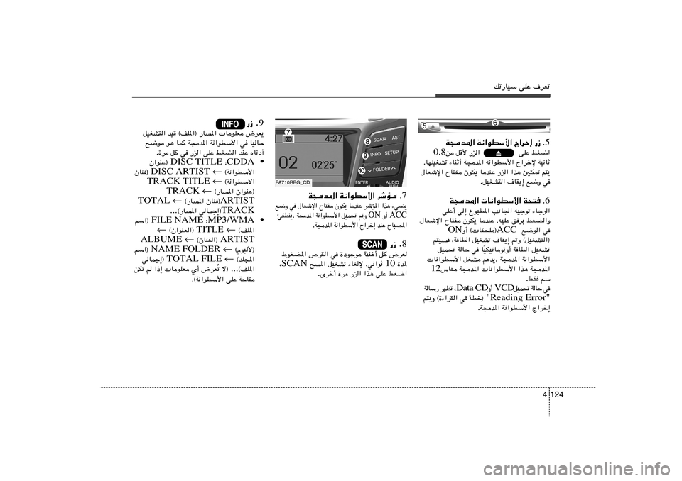 Hyundai Accent 2011  دليل المالك pð—UOÝ vKŽ ·dFð
124 4.5 —“    Ã«dš≈   W½«uDÝ_«   W−b*«
jG{«    vKŽ   —e«                 q_   s  0.8
WO½UŁ   Ã«dšù   W½«uDÝ_«   W−b*«   ¡UMŁ√   ÆUNKO