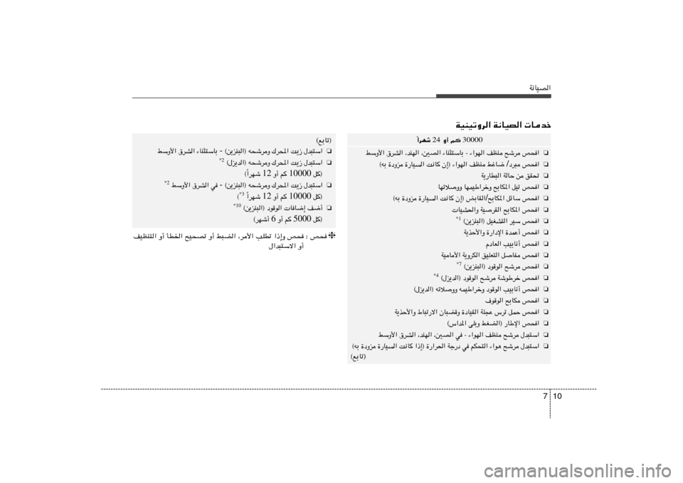 Hyundai Accent 2011  دليل المالك 10 7
W½UOB«
WOMOðËd« W½UOB«  Ubš30000  r    Ë√  24  «dNý
Î
❏
h×«   `ýd   nEM   ¡«uN«   ≠   ¡UM¦²ÝUÐ   ¨5B«   ¨bMN«   ‚dA«   jÝË_«
❏
h×«   œd³