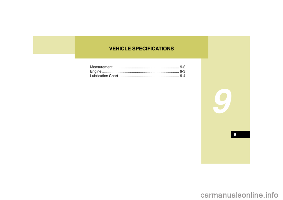 Hyundai Accent 2005 Owners Manual Measurement ................................................................ 9-2
Engine...........................................................................9-3
Lubrication Chart ................ Hyundai Accent 2005 Owners Manual Measurement ................................................................ 9-2
Engine...........................................................................9-3
Lubrication Chart ................