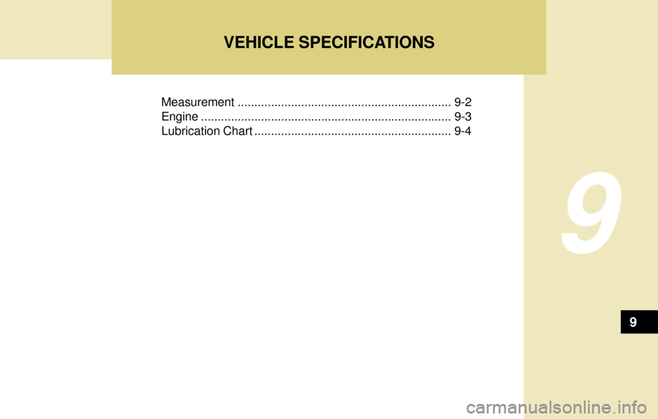 Hyundai Accent 2004 Owners Manual Measurement................................................................ 9-2
Engine...........................................................................9-3
Lubrication Chart ................. Hyundai Accent 2004 Owners Manual Measurement................................................................ 9-2
Engine...........................................................................9-3
Lubrication Chart .................