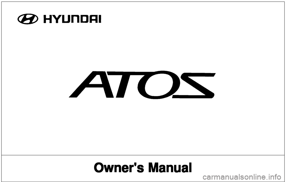 Hyundai Atos 2002  Owners Manual 