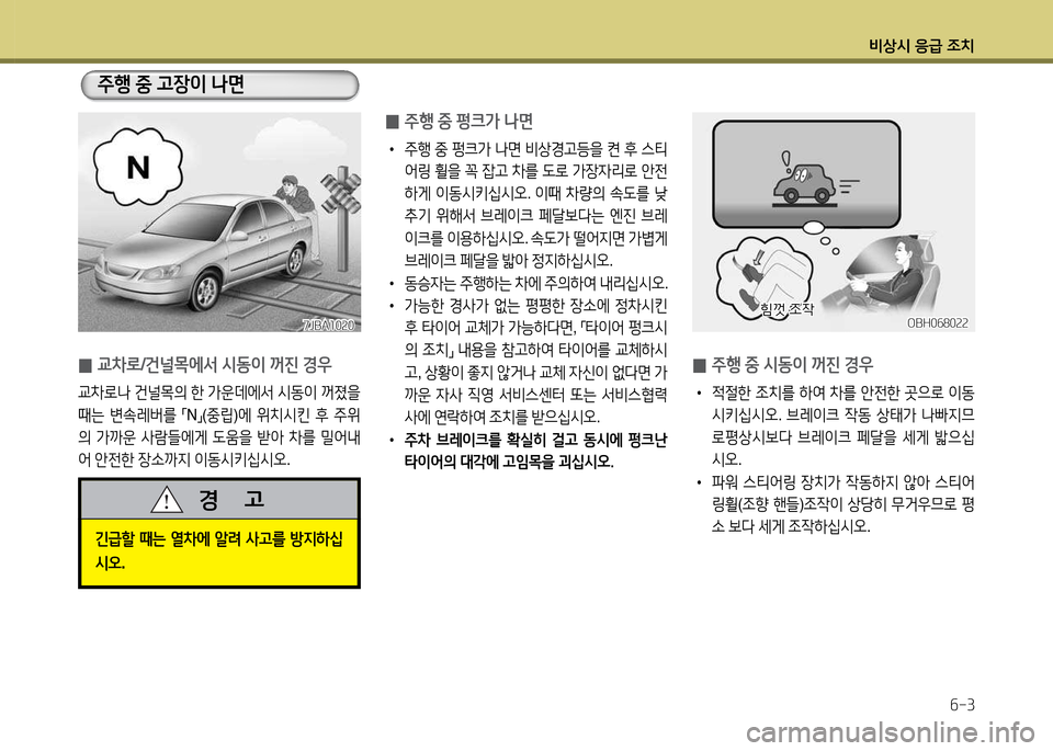 Hyundai Avante 2014  아반떼 MD - 사용 설명서 (in Korean) 비상/d 응