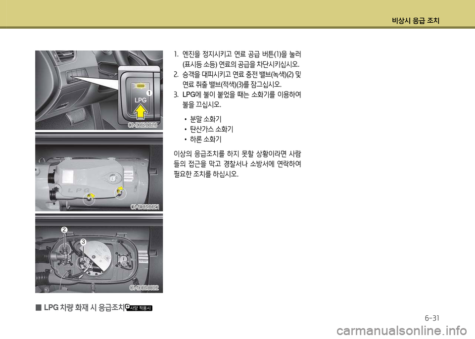 Hyundai Avante 2014  아반떼 MD - 사용 설명서 (in Korean) 비상/d 응