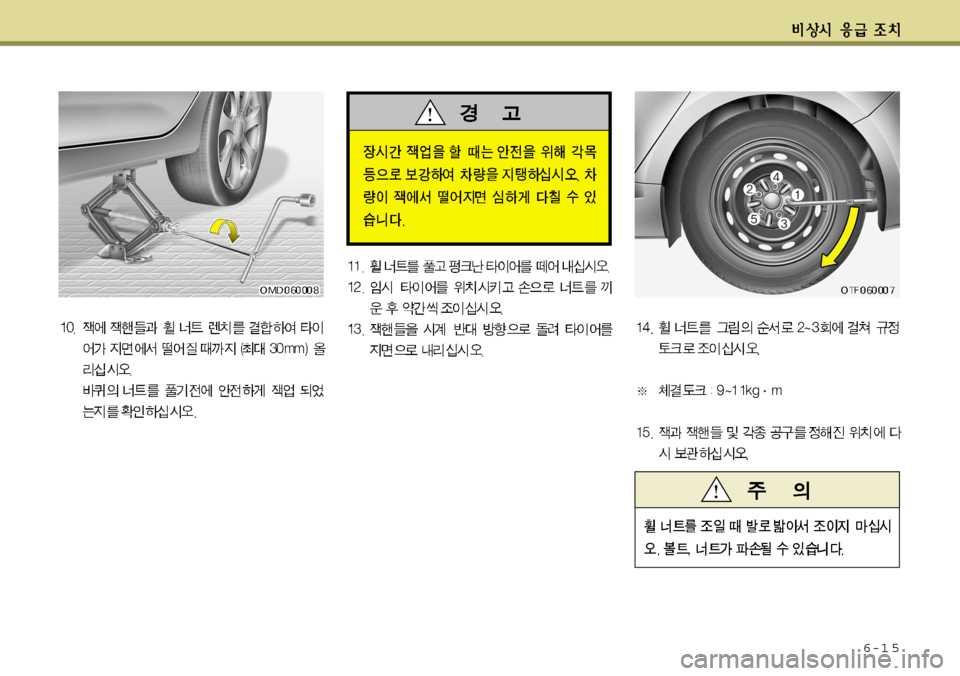 Hyundai Avante 2011 아반떼 MD - 사용 설명서 (in Korean) 6-1 5 Hyundai Avante 2011 아반떼 MD - 사용 설명서 (in Korean) 6-1 5