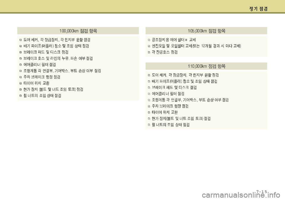 Hyundai Avante 2011 아반떼 MD - 사용 설명서 (in Korean) 7-1 5 Hyundai Avante 2011 아반떼 MD - 사용 설명서 (in Korean) 7-1 5