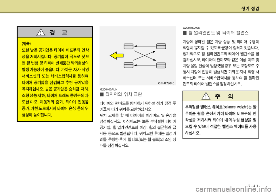 Hyundai Avante 2011 아반떼 MD - 사용 설명서 (in Korean) 7-4 1
G200400AUNG200500AUN Hyundai Avante 2011 아반떼 MD - 사용 설명서 (in Korean) 7-4 1
G200400AUNG200500AUN