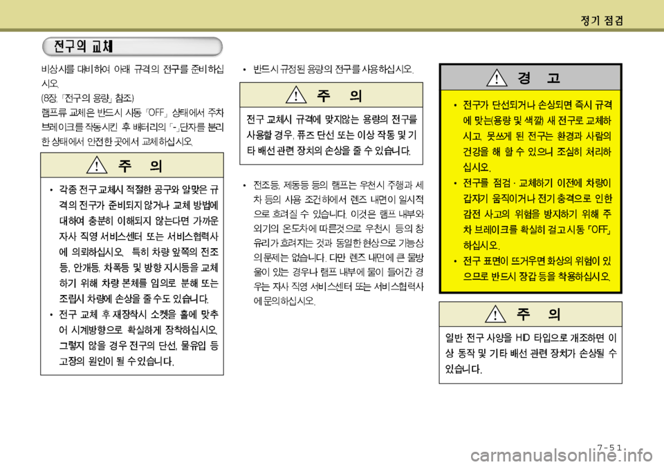 Hyundai Avante 2011  아반떼 MD - 사용 설명서 (in Korean) 7-5 1 