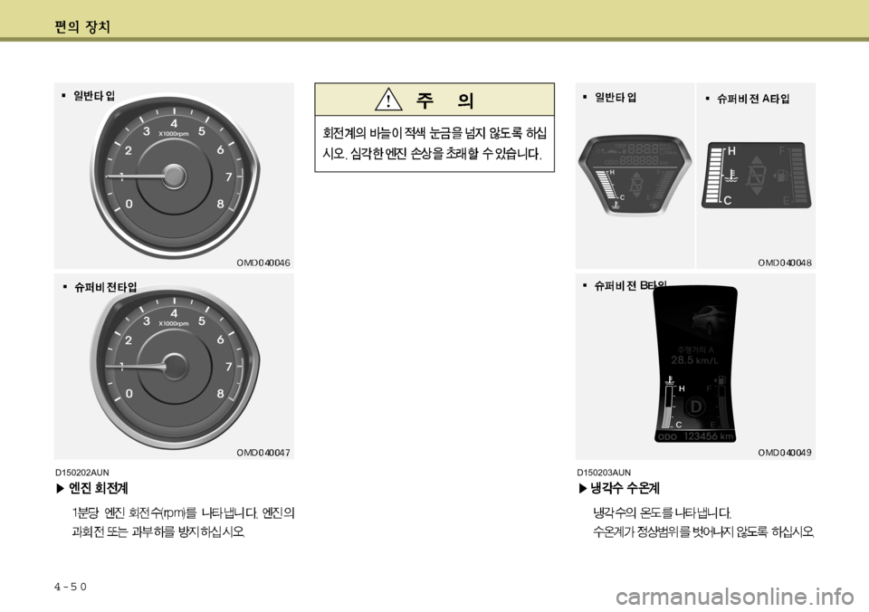 Hyundai Avante 2011  아반떼 MD - 사용 설명서 (in Korean) 4-5 0
D150203AUND150202AUN     