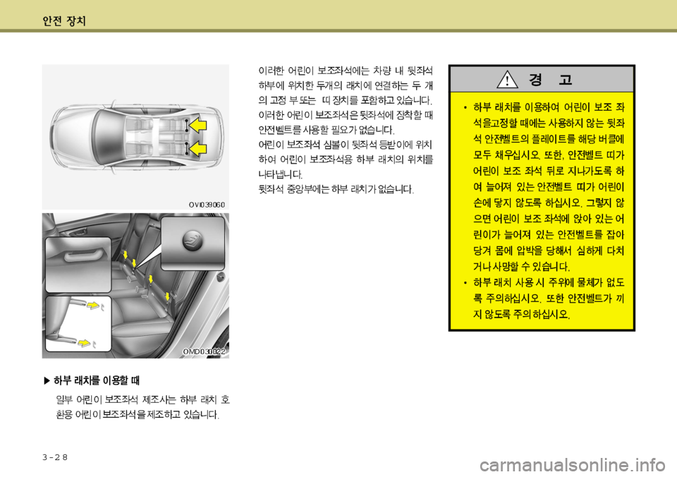 Hyundai Avante 2011 아반떼 MD - 사용 설명서 (in Korean) 3-2 8 Hyundai Avante 2011 아반떼 MD - 사용 설명서 (in Korean) 3-2 8