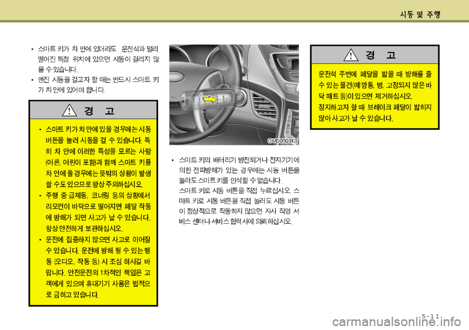 Hyundai Avante 2011  아반떼 MD - 사용 설명서 (in Korean) 5-1 1  