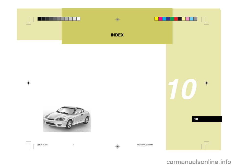 Hyundai Coupe 2005  Owners Manual INDEX
10
10
gkfluk-10.p6511/21/2005, 2:58 PM
1  