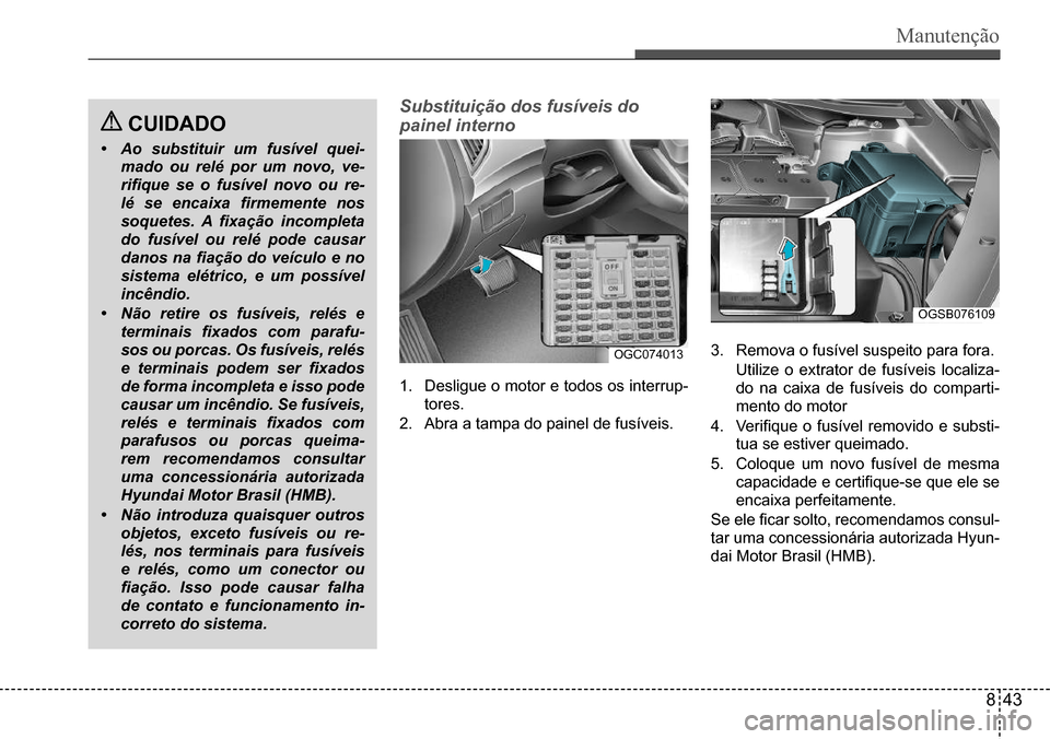 Hyundai Creta 2017  Manual do proprietário (in Portuguese) Manutenção   