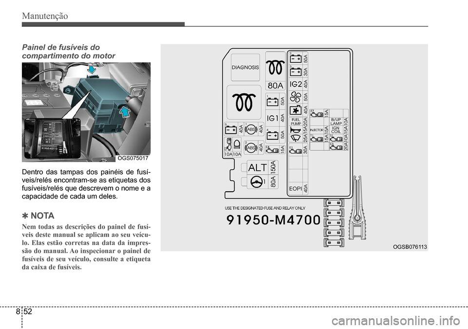 Hyundai Creta 2017  Manual do proprietário (in Portuguese) Manutenção   