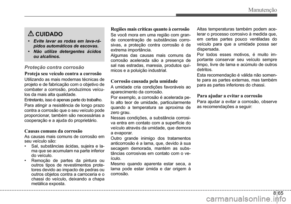 Hyundai Creta 2017  Manual do proprietário (in Portuguese) Manutenção   