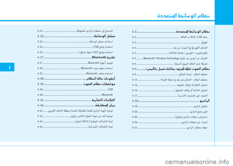 Hyundai Elantra 2019  دليل المالك �s�ﻞ�ﺾ�3�ﻢ�5�ﳌ�ن�-�تم�ﺷ�ﻲ�o�ﴫ�ﳌ�ن�ﻆ�ﺷ�ثر�C
�ﻗ
4-2
 ...................................................�s�ﻞ�ﺾ�3�ﻢ�5�ﳌ�ن�-�تم�ﺷ�ﻲ�o�ﴫ�ﳌ�ن�ﻆ�ﺷ�ثر�C
4