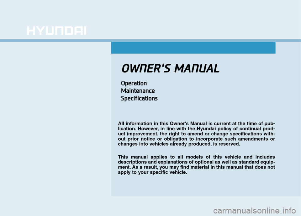 Hyundai Elantra 2017  Owners Manual - RHD (UK. Australia) 