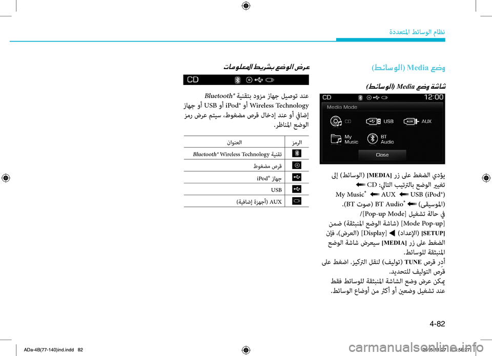 Hyundai Elantra 2017 دليل المالك 4-82
ةددعتلما طئاسولا ماظن
)009E00D30040006B00C900B8003F(001EMedia001E00A6007700C8
)009E00D30040006B00C900B8003F( Media001E
004E004000BC00C900B900A5009B003F001E009E00CA0068007000470 Hyundai Elantra 2017 دليل المالك 4-82
ةددعتلما طئاسولا ماظن
)009E00D30040006B00C900B8003F(001EMedia001E00A6007700C8
)009E00D30040006B00C900B8003F( Media001E
004E004000BC00C900B900A5009B003F001E009E00CA0068007000470