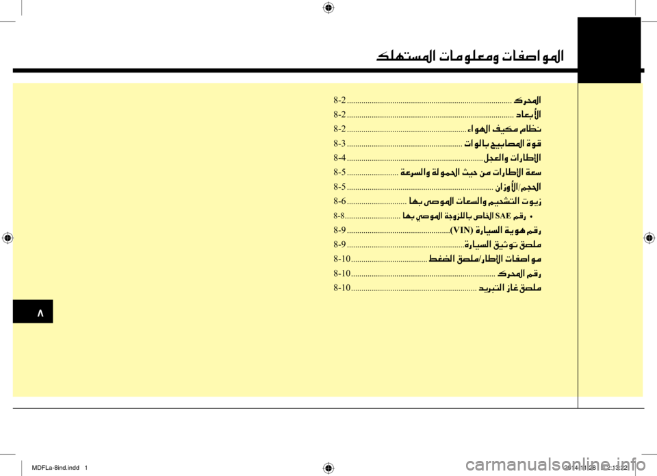 Hyundai Elantra 2016 دليل المالك 8-2 ........................................................................\
........00B70068000E003F
8-2
........................................................................\
.........006300400 Hyundai Elantra 2016 دليل المالك 8-2 ........................................................................\
........00B70068000E003F
8-2
........................................................................\
.........006300400