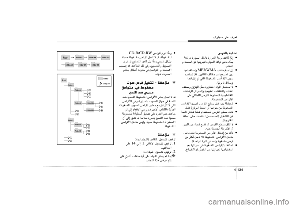 Hyundai Elantra 2013  دليل المالك pð—UOÝ vKŽ ·dFð
134 4
•
I	Ë
Î U   ŸuM    ’«d√ CD-R/CD-RW
¨WÞuGC*«   b   ô   qLFð   ’«d√   WÞuGC   WMOF
qJAÐ   wFO³Þ   I	Ë
Î U    UdA   lOMB²«   Ë√   ‚