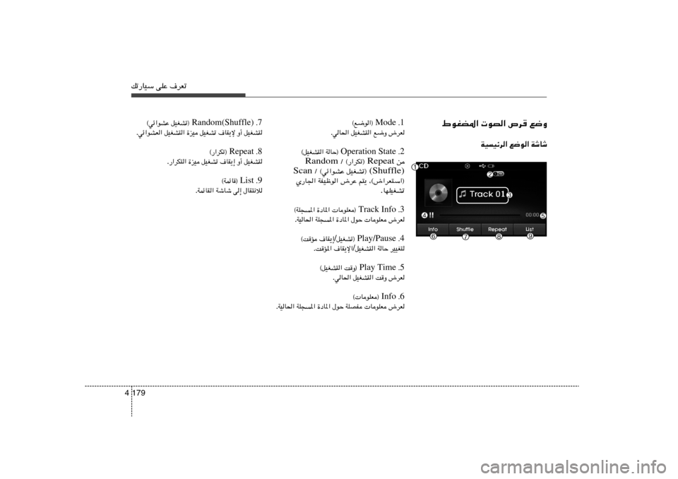 Hyundai Elantra 2013  دليل المالك pð—UOÝ vKŽ ·dFð179 4
l{Ë   ’d	    uB«   ◊uGC*«WýUý   l{u«   WOOzd« 1 Æ  Mode  ©l{u«®
÷dF   l{Ë   qOGA²«   wU(« .
2 Æ  Operation State  WUŠ®   ©qOGA²«
s  Re