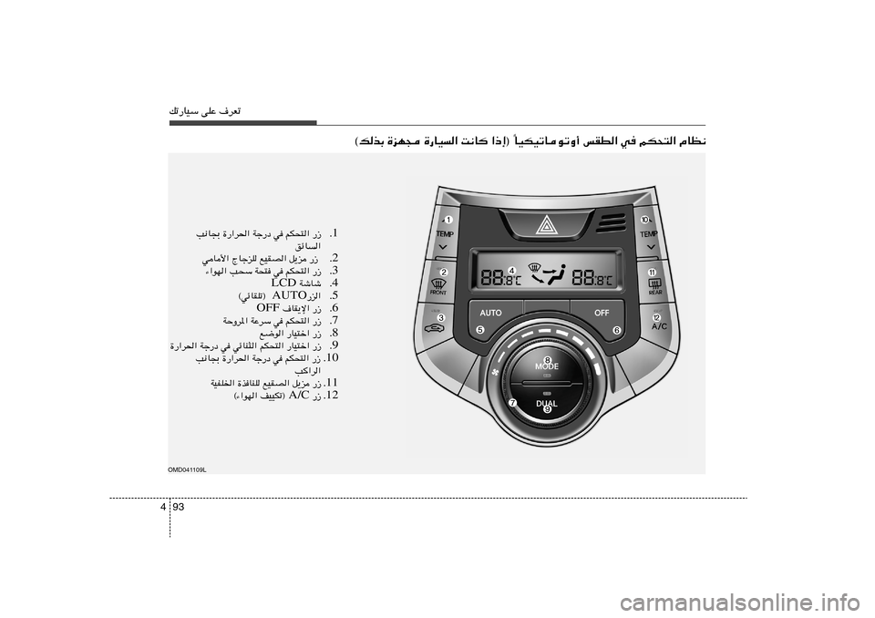 Hyundai Elantra 2011  دليل المالك 93 4pð—UOÝ vKŽ ·dFðOMD041109L
1 Æ —“   rJ×²«   w   Wł—œ   …—«d(«   V½U−Ð
ozU
«
2 Æ   —“   q¹e   lOIB«   ÃUłeK   wU_«
3 Æ —“   rJ×²«   w   W×