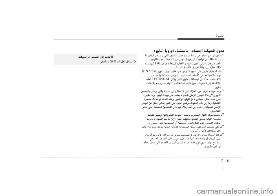 Hyundai Elantra 2011  دليل المالك 18 7
W½UOB«
ô   WłUŠ   v≈   h×H«   Ë√   W½UOB«
❏
qzUÝ   qU½   W	d(«   wJOðUuðË_«
*2∫ V−¹   Ê√   r²ð   …œUOI«   w   Wł—œ   …—«dŠ   qB   nOB«   