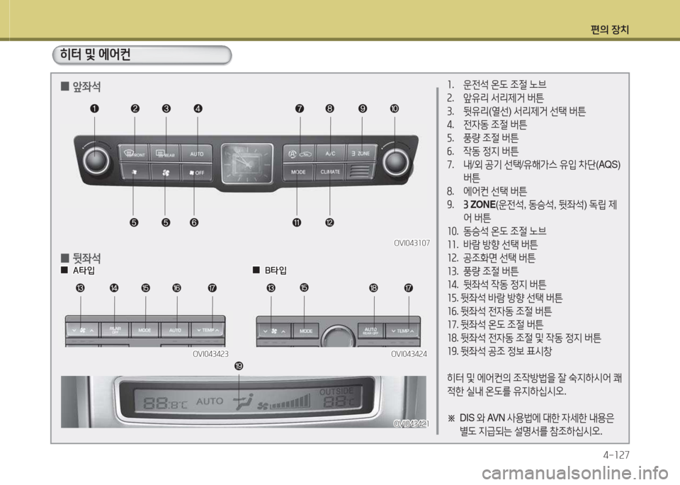 Hyundai Equus 2015  에쿠스 VI - 사용 설명서 (in Korean) 편의 장치4-소속7
좌.  운전-