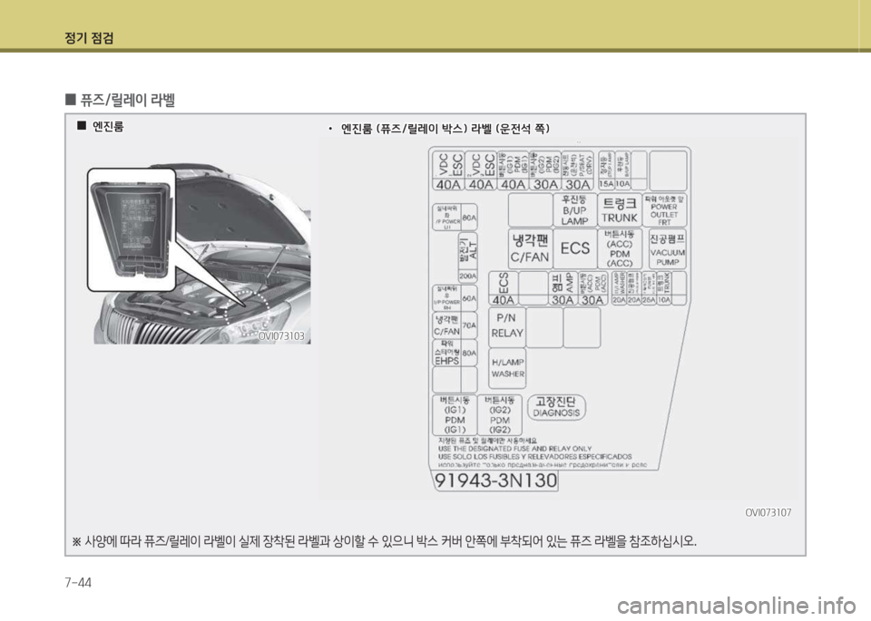 Hyundai Equus 2015  에쿠스 VI - 사용 설명서 (in Korean) 정기 4