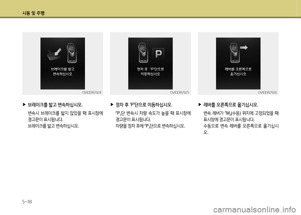 Hyundai Equus 2013  에쿠스 VI - 사용 설명서 (in Korean) /d동 및 주B 자-18
OVIDDR2924OVIDDR2924OVIDDR292자
OVIDDR292자
 
▶
브레이크를  밟고  변.하십/d오 .
 변./d  브레이크를  밟6H  않1