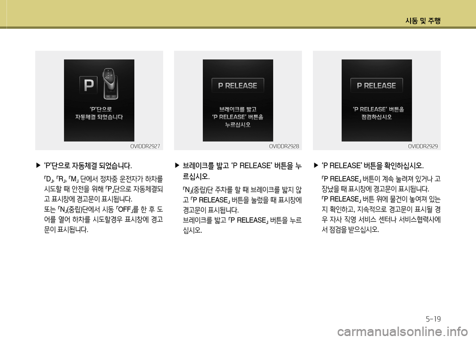 Hyundai Equus 2013  에쿠스 VI - 사용 설명서 (in Korean) /d동 및 주B자-19
OVIDDR2927OVIDDR2927OVIDDR2928
OVIDDR2928
 
▶
	JP
	K단으로
 4동체결  되었습니다 .
 
「D
」, 
「R
」, 
「M
」 
단2X-