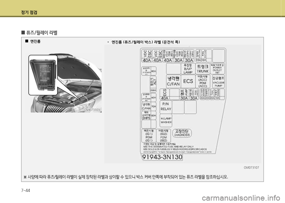Hyundai Equus 2013 에쿠스 VI - 사용 설명서 (in Korean) 정기 4 Hyundai Equus 2013 에쿠스 VI - 사용 설명서 (in Korean) 정기 4