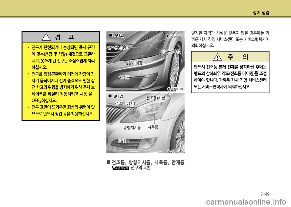 Hyundai Equus 2013 에쿠스 VI - 사용 설명서 (in Korean) 정기 4 Hyundai Equus 2013 에쿠스 VI - 사용 설명서 (in Korean) 정기 4