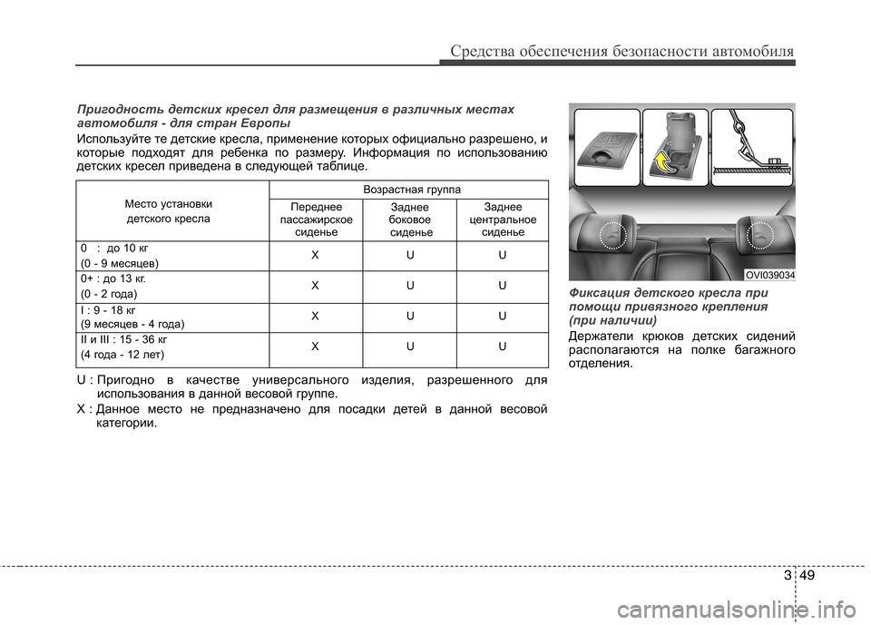 Hyundai Equus 2012 Инструкция по эксплуатации (in Russian) 349
Средства обеспечения безопасности автомобиля
Фиксация детского кресла при
помощи привязного крепления
( Hyundai Equus 2012 Инструкция по эксплуатации (in Russian) 349
Средства обеспечения безопасности автомобиля
Фиксация детского кресла при
помощи привязного крепления
(