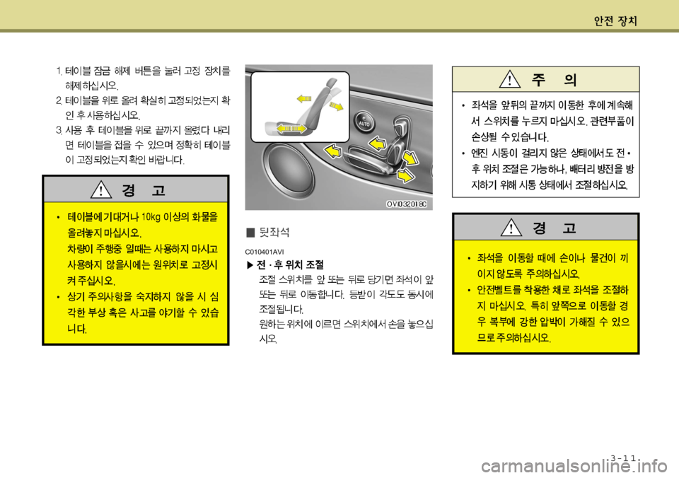 Hyundai Equus 2012  에쿠스 VI - 사용 설명서 (in Korean) 3-1 1
C010401AVI  