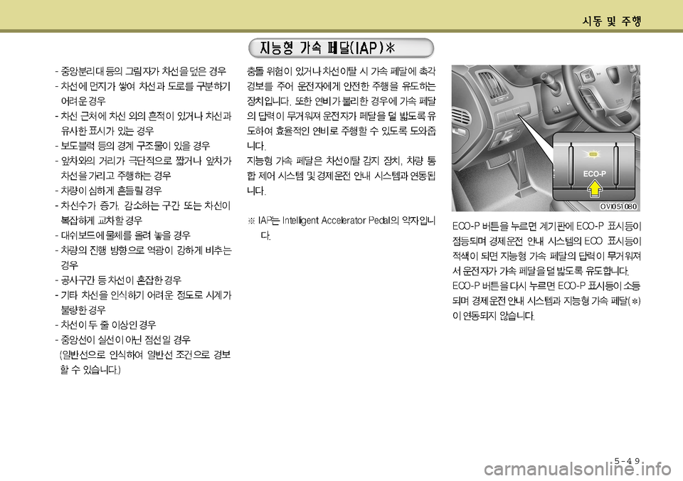 Hyundai Equus 2011  에쿠스 VI - 사용 설명서 (in Korean) 5-4 9  