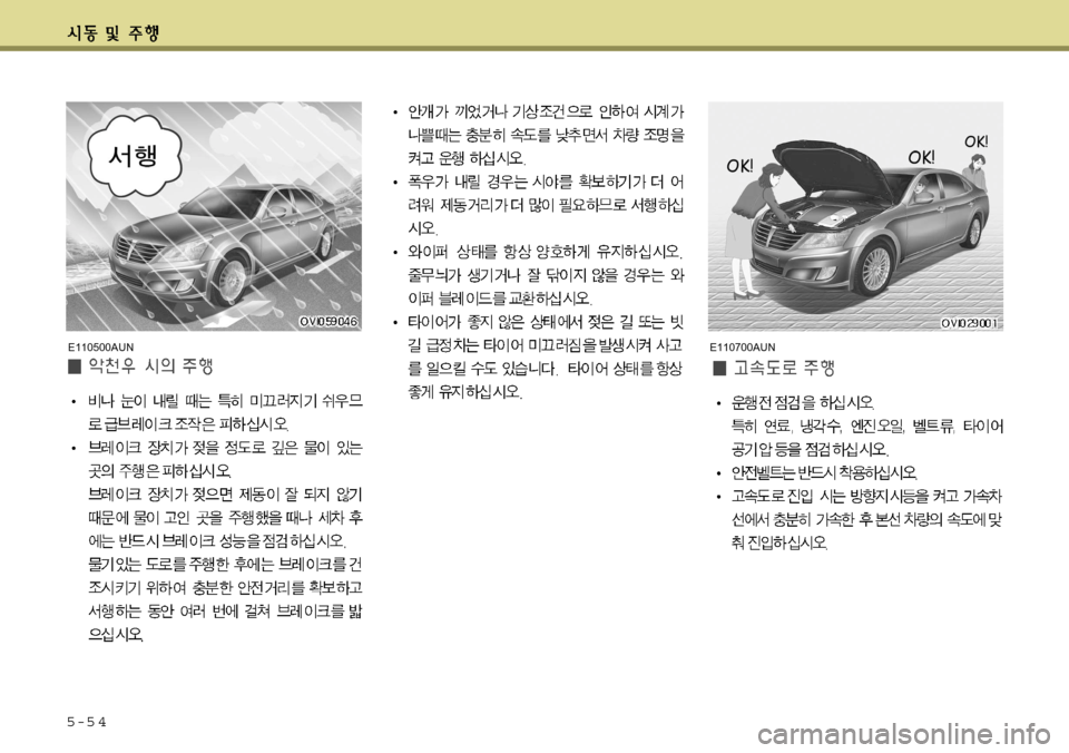 Hyundai Equus 2011  에쿠스 VI - 사용 설명서 (in Korean) 5-5 4
E110700AUNE110500AUN   