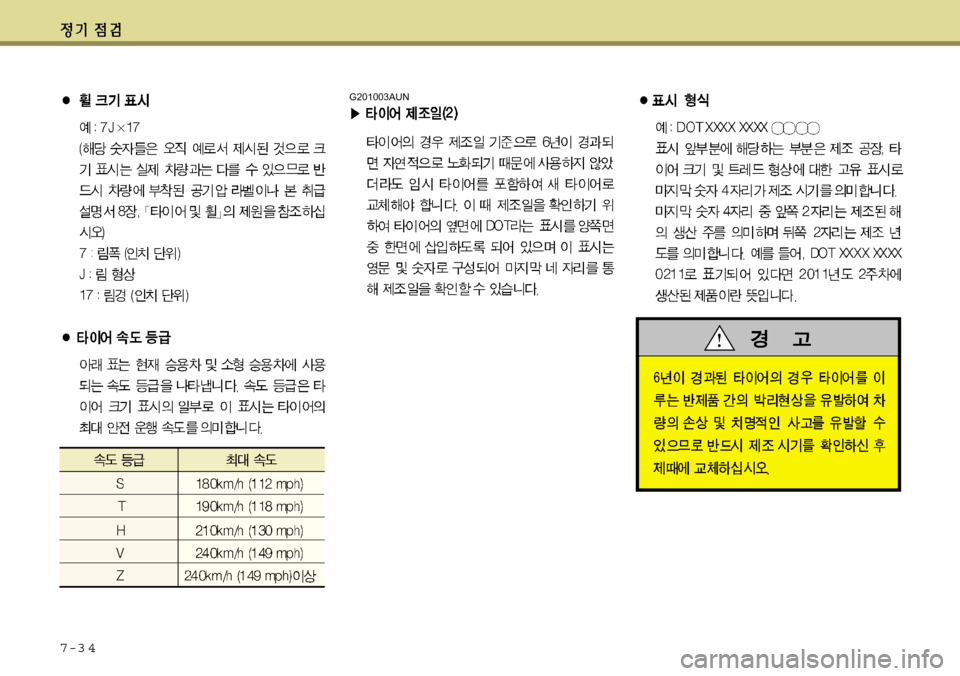 Hyundai Equus 2011 에쿠스 VI - 사용 설명서 (in Korean) 7-3 4
G201003AUN Hyundai Equus 2011 에쿠스 VI - 사용 설명서 (in Korean) 7-3 4
G201003AUN