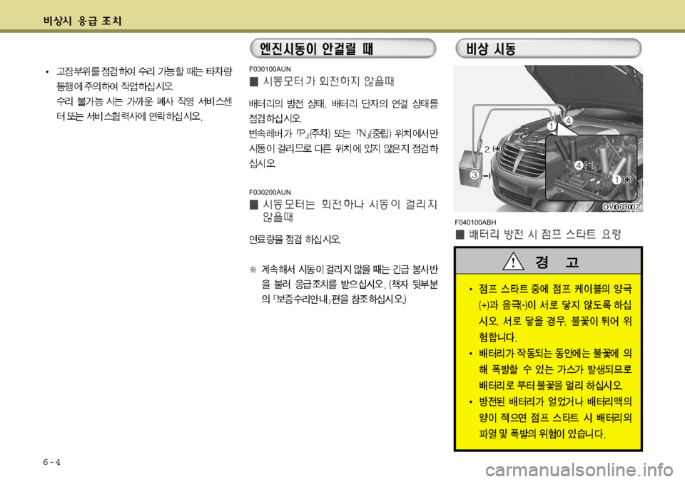 Hyundai Equus 2009 에쿠스 VI - 사용 설명서 (in Korean) 6-4
F030100AUN
F030200AUNF040100ABH Hyundai Equus 2009 에쿠스 VI - 사용 설명서 (in Korean) 6-4
F030100AUN
F030200AUNF040100ABH
