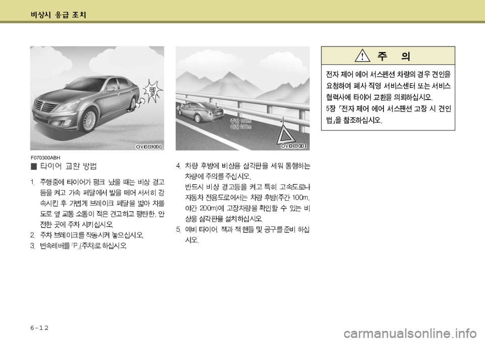 Hyundai Equus 2009  에쿠스 VI - 사용 설명서 (in Korean) 6-1 2
F070300ABH   
