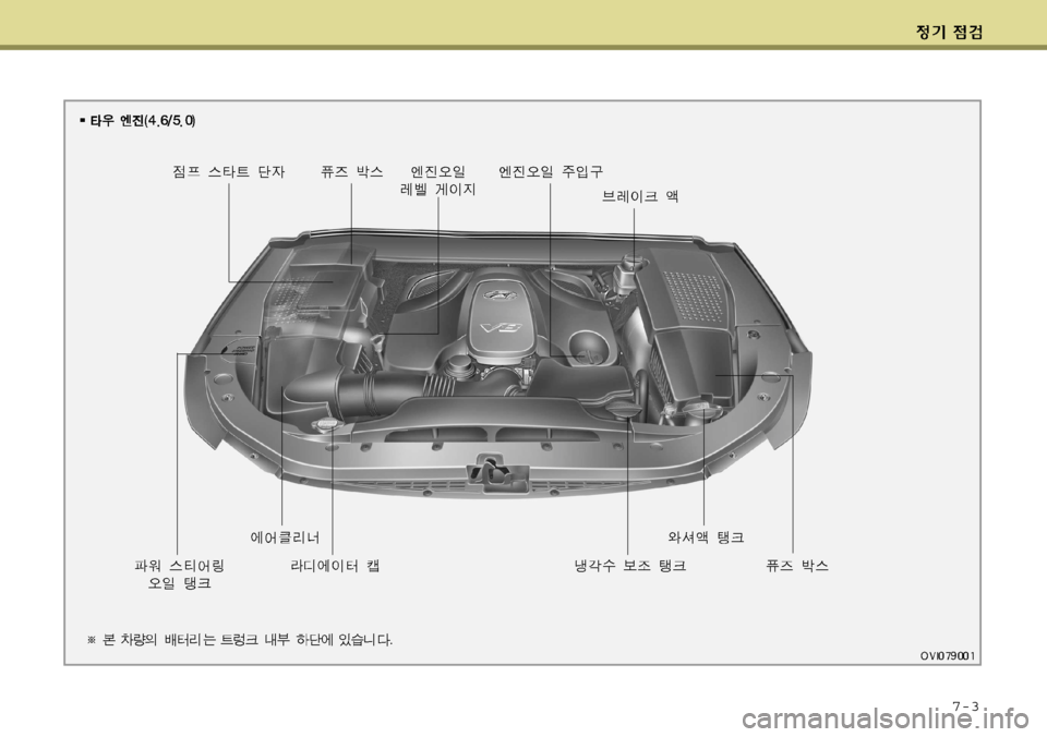 Hyundai Equus 2009  에쿠스 VI - 사용 설명서 (in Korean) 7-3  