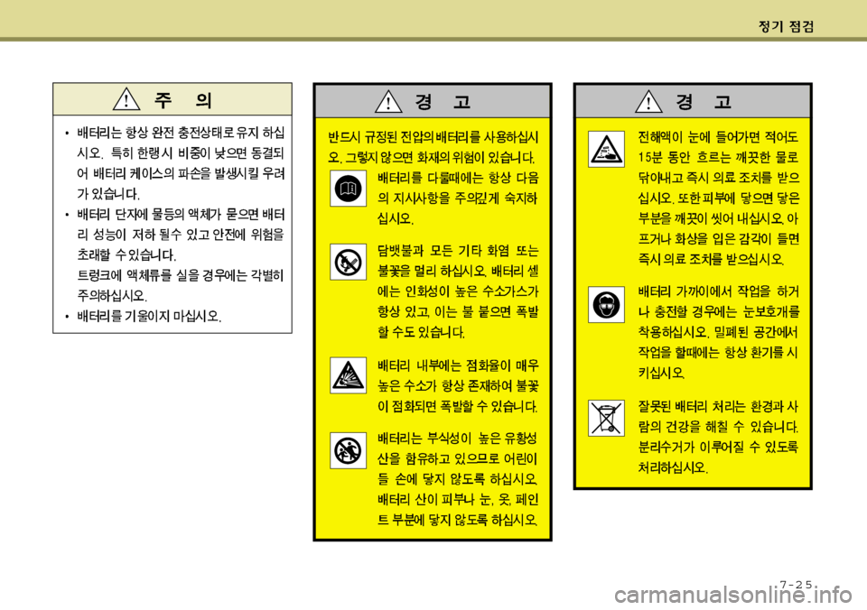 Hyundai Equus 2009  에쿠스 VI - 사용 설명서 (in Korean) 7-2 5 