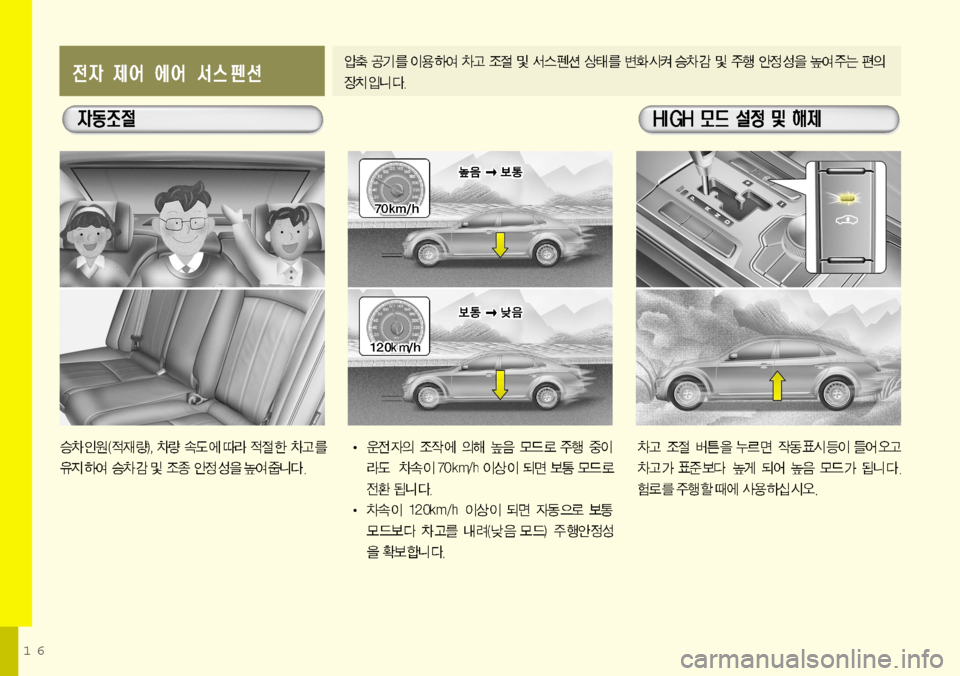 Hyundai Equus 2009 에쿠스 VI - 사용 설명서 (in Korean) 16 Hyundai Equus 2009 에쿠스 VI - 사용 설명서 (in Korean) 16