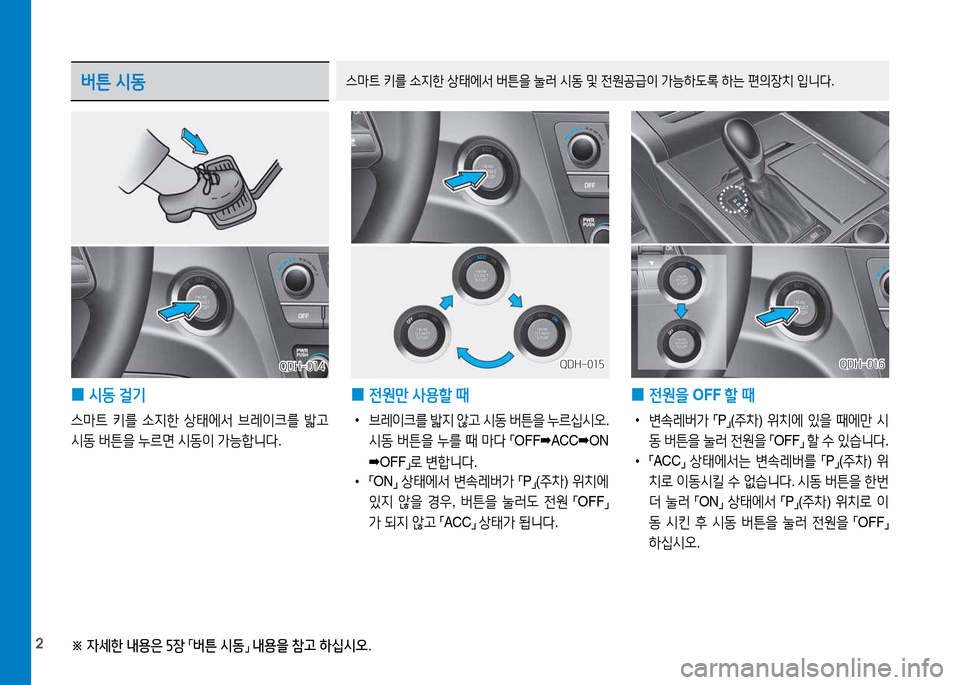 Hyundai Genesis 2014  제네시스 DH - 사용 설명서 (in Korean) 2
 
0 /d동
 걸기
스&P트  키를  .6H한  상=d에-